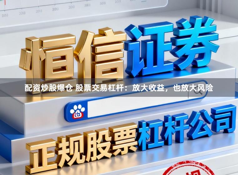 配资炒股爆仓 股票交易杠杆：放大收益，也放大风险